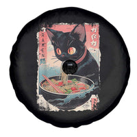 Japanese Inspo Ramen Cat Graphic Spare Tire Cover Anime Manga Kawaii Otaku Urban Streetwear - Wonder Print Shop