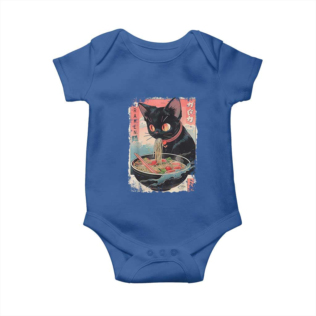 Japanese Inspo Ramen Cat Graphic Baby Onesie Anime Manga Kawaii Otaku Urban Streetwear - Wonder Print Shop