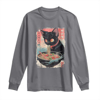 Japanese Inspo Ramen Cat Graphic Long Sleeve Shirt Anime Manga Kawaii Otaku Urban Streetwear - Wonder Print Shop