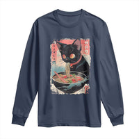 Japanese Inspo Ramen Cat Graphic Long Sleeve Shirt Anime Manga Kawaii Otaku Urban Streetwear - Wonder Print Shop