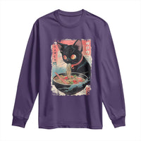 Japanese Inspo Ramen Cat Graphic Long Sleeve Shirt Anime Manga Kawaii Otaku Urban Streetwear - Wonder Print Shop