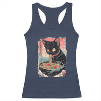 Japanese Inspo Ramen Cat Graphic Racerback Tank Top Anime Manga Kawaii Otaku Urban Streetwear - Wonder Print Shop