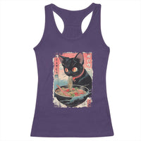 Japanese Inspo Ramen Cat Graphic Racerback Tank Top Anime Manga Kawaii Otaku Urban Streetwear - Wonder Print Shop