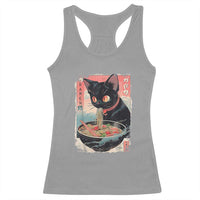 Japanese Inspo Ramen Cat Graphic Racerback Tank Top Anime Manga Kawaii Otaku Urban Streetwear - Wonder Print Shop