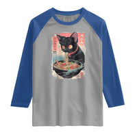 Japanese Inspo Ramen Cat Graphic Raglan Shirt Anime Manga Kawaii Otaku Urban Streetwear - Wonder Print Shop
