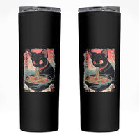 Japanese Inspo Ramen Cat Graphic Skinny Tumbler Anime Manga Kawaii Otaku Urban Streetwear - Wonder Print Shop