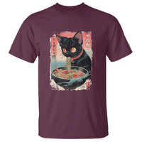 Japanese Inspo Ramen Cat Graphic T Shirt Anime Manga Kawaii Otaku Urban Streetwear - Wonder Print Shop