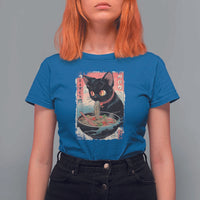 Japanese Inspo Ramen Cat Graphic T Shirt For Women Anime Manga Kawaii Otaku Urban Streetwear - Wonder Print Shop