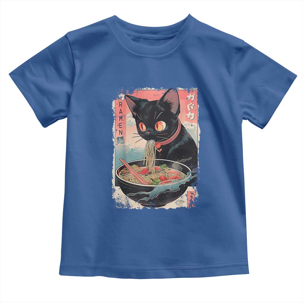 Japanese Inspo Ramen Cat Graphic Toddler T Shirt Anime Manga Kawaii Otaku Urban Streetwear - Wonder Print Shop