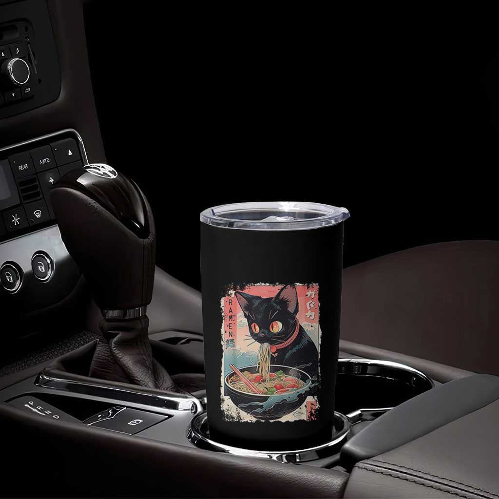 Japanese Inspo Ramen Cat Graphic Tumbler Cup Anime Manga Kawaii Otaku Urban Streetwear - Wonder Print Shop