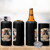 Ramen Noodles Black Cat Graphic 4 in 1 Can Cooler Tumbler Kawaii Retro Japan Y2K Cats Manga Anime - Wonder Print Shop