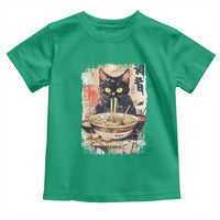 Ramen Noodles Black Cat Graphic Toddler T Shirt Kawaii Retro Japan Y2K Cats Manga Anime - Wonder Print Shop