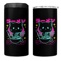 Kawaii Ramen Cat 4 in 1 Can Cooler Tumbler Retro Japanese Noodles Lover Anime Aesthetic - Wonder Print Shop