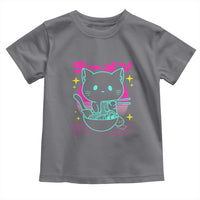 Kawaii Ramen Cat Toddler T Shirt Retro Japanese Noodles Lover Anime Aesthetic - Wonder Print Shop