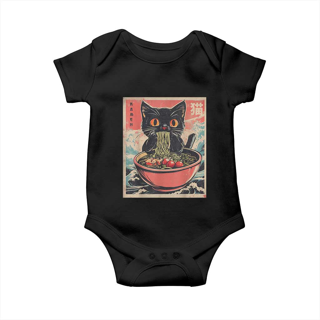 Cat Ramen Japanese Inspo Graphic Baby Onesie Funny Kawaii Cat Anime Gifts - Wonder Print Shop