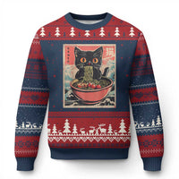 Cat Ramen Japanese Inspo Graphic Ugly Christmas Sweater Funny Kawaii Cat Anime Gifts - Wonder Print Shop