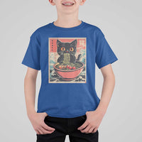 Cat Ramen Japanese Inspo Graphic T Shirt For Kid Funny Kawaii Cat Anime Gifts - Wonder Print Shop
