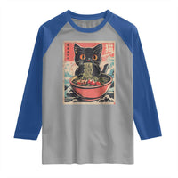 Cat Ramen Japanese Inspo Graphic Raglan Shirt Funny Kawaii Cat Anime Gifts - Wonder Print Shop