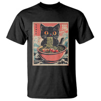 Cat Ramen Japanese Inspo Graphic T Shirt Funny Kawaii Cat Anime Gifts - Wonder Print Shop