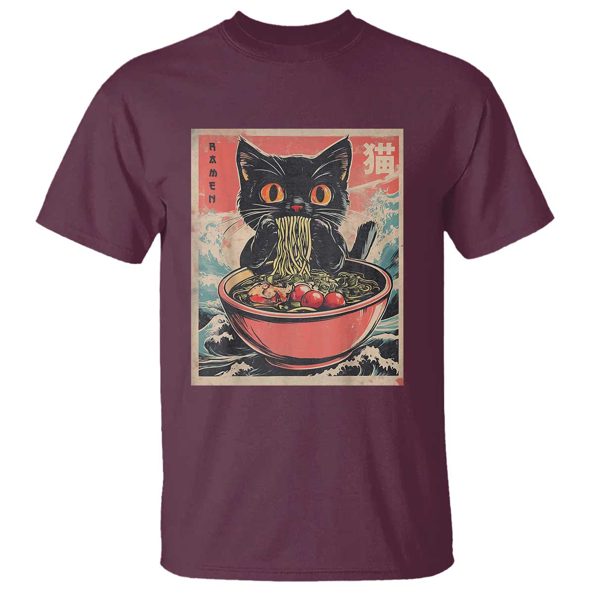 Cat Ramen Japanese Inspo Graphic T Shirt Funny Kawaii Cat Anime Gifts - Wonder Print Shop