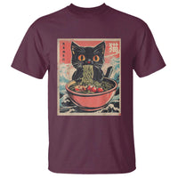 Cat Ramen Japanese Inspo Graphic T Shirt Funny Kawaii Cat Anime Gifts - Wonder Print Shop