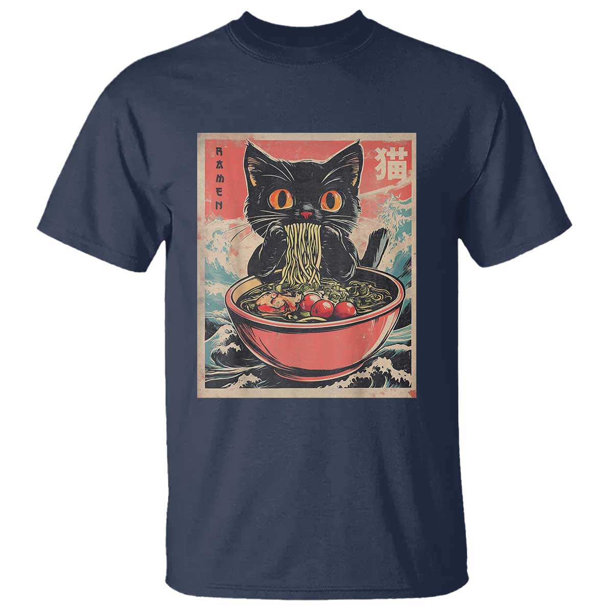 Cat Ramen Japanese Inspo Graphic T Shirt Funny Kawaii Cat Anime Gifts - Wonder Print Shop