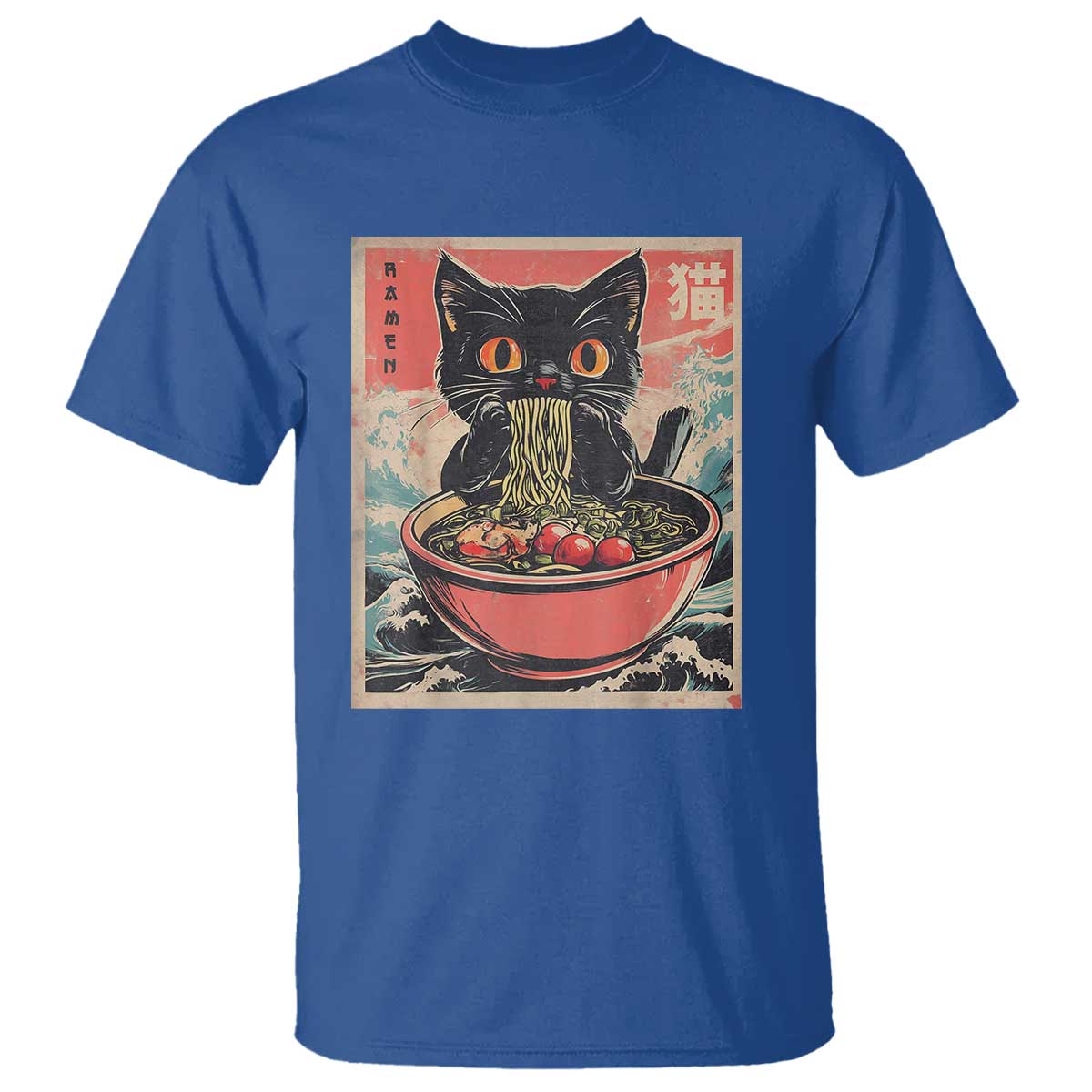 Cat Ramen Japanese Inspo Graphic T Shirt Funny Kawaii Cat Anime Gifts - Wonder Print Shop