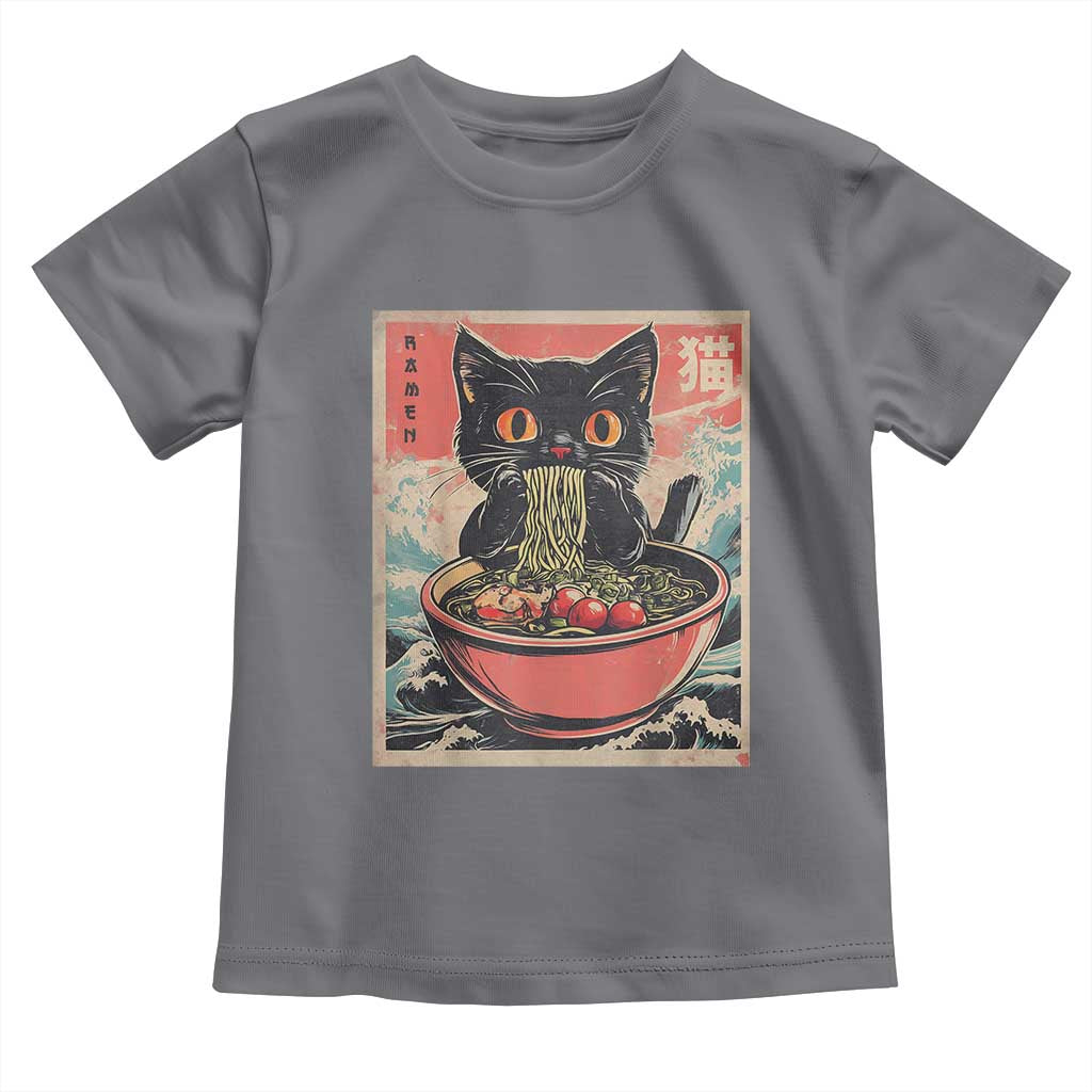 Cat Ramen Japanese Inspo Graphic Toddler T Shirt Funny Kawaii Cat Anime Gifts - Wonder Print Shop