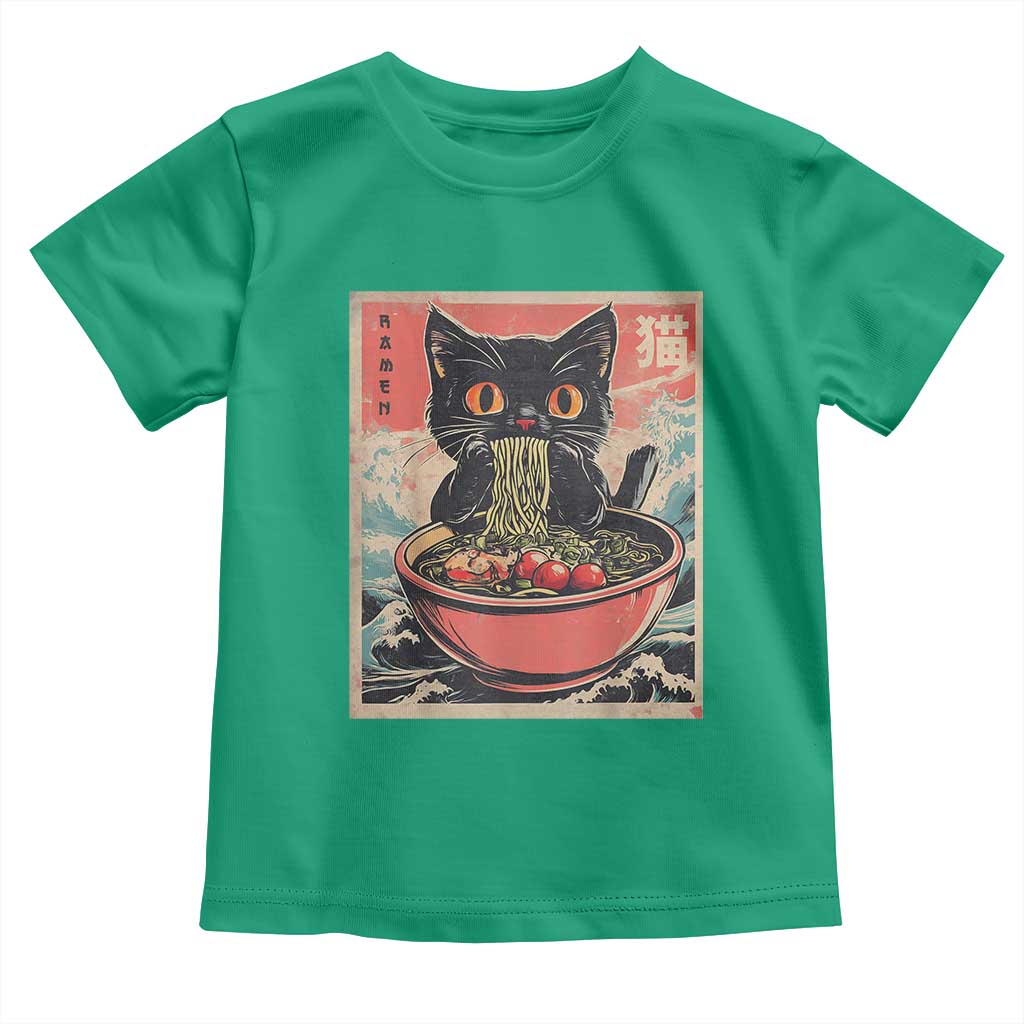 Cat Ramen Japanese Inspo Graphic Toddler T Shirt Funny Kawaii Cat Anime Gifts - Wonder Print Shop