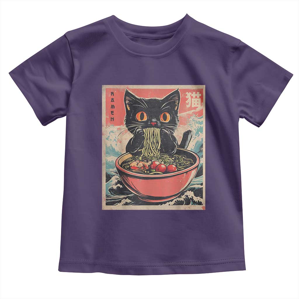 Cat Ramen Japanese Inspo Graphic Toddler T Shirt Funny Kawaii Cat Anime Gifts - Wonder Print Shop