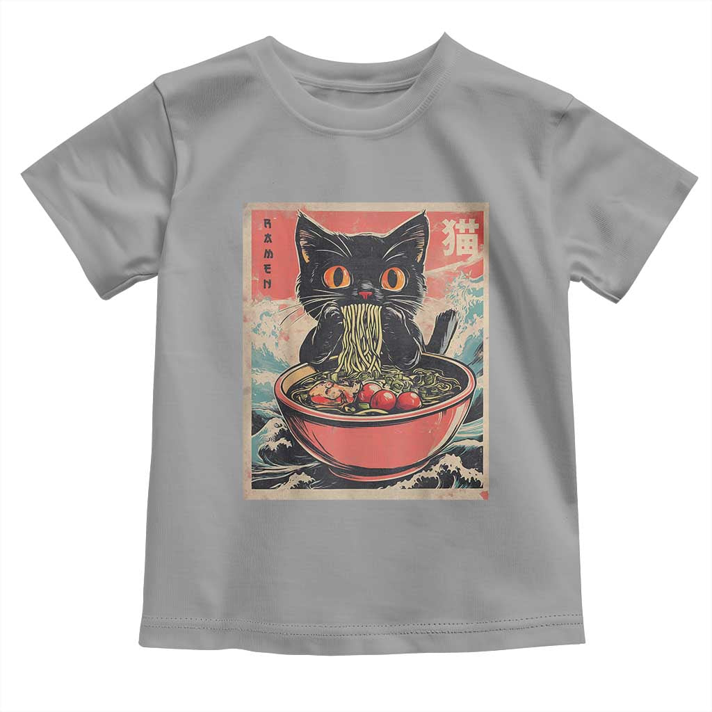 Cat Ramen Japanese Inspo Graphic Toddler T Shirt Funny Kawaii Cat Anime Gifts - Wonder Print Shop