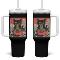 Cat Ramen Japanese Inspo Graphic Tumbler With Handle Funny Kawaii Cat Anime Gifts - Wonder Print Shop