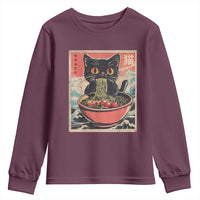 Cat Ramen Japanese Inspo Graphic Youth Sweatshirt Funny Kawaii Cat Anime Gifts - Wonder Print Shop