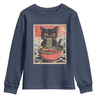 Cat Ramen Japanese Inspo Graphic Youth Sweatshirt Funny Kawaii Cat Anime Gifts - Wonder Print Shop
