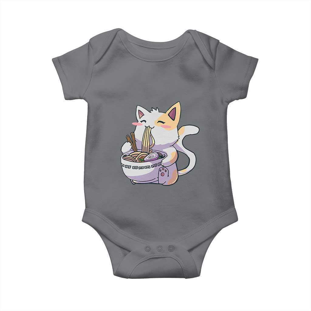 Ramen Cat Kawaii Baby Onesie Anime Japanese Neko Cute Graphic - Wonder Print Shop
