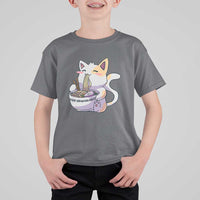 Ramen Cat Kawaii T Shirt For Kid Anime Japanese Neko Cute Graphic - Wonder Print Shop