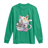 Ramen Cat Kawaii Long Sleeve Shirt Anime Japanese Neko Cute Graphic - Wonder Print Shop