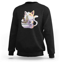 Ramen Cat Kawaii Sweatshirt Anime Japanese Neko Cute Graphic - Wonder Print Shop