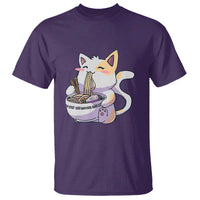 Ramen Cat Kawaii T Shirt Anime Japanese Neko Cute Graphic - Wonder Print Shop