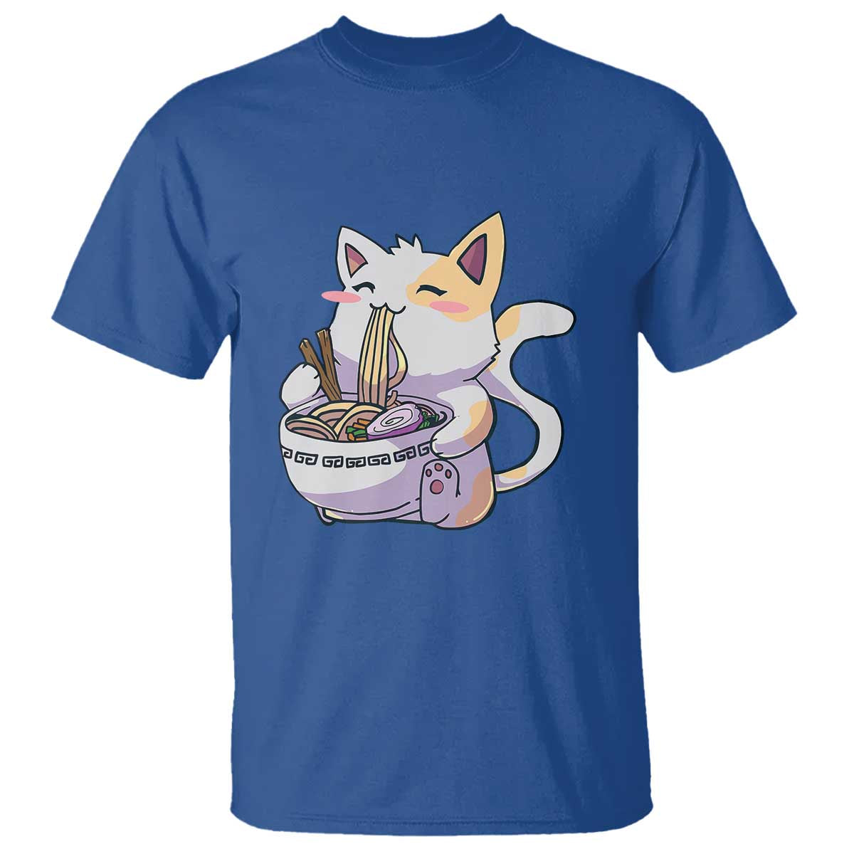 Ramen Cat Kawaii T Shirt Anime Japanese Neko Cute Graphic - Wonder Print Shop