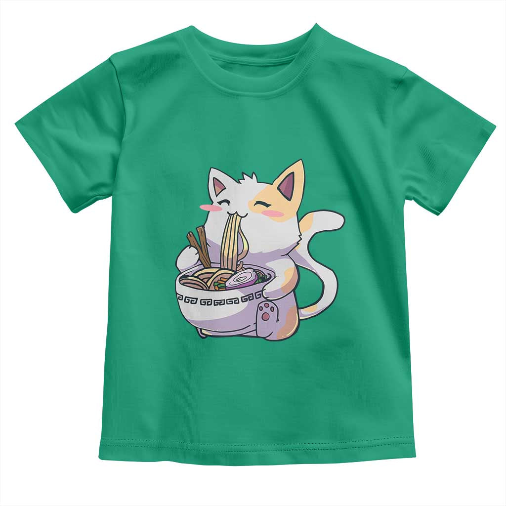 Ramen Cat Kawaii Toddler T Shirt Anime Japanese Neko Cute Graphic - Wonder Print Shop