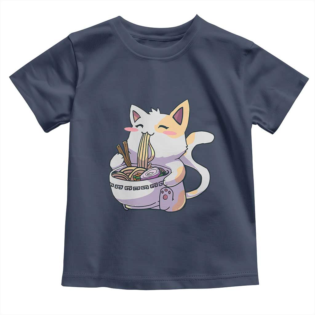 Ramen Cat Kawaii Toddler T Shirt Anime Japanese Neko Cute Graphic - Wonder Print Shop