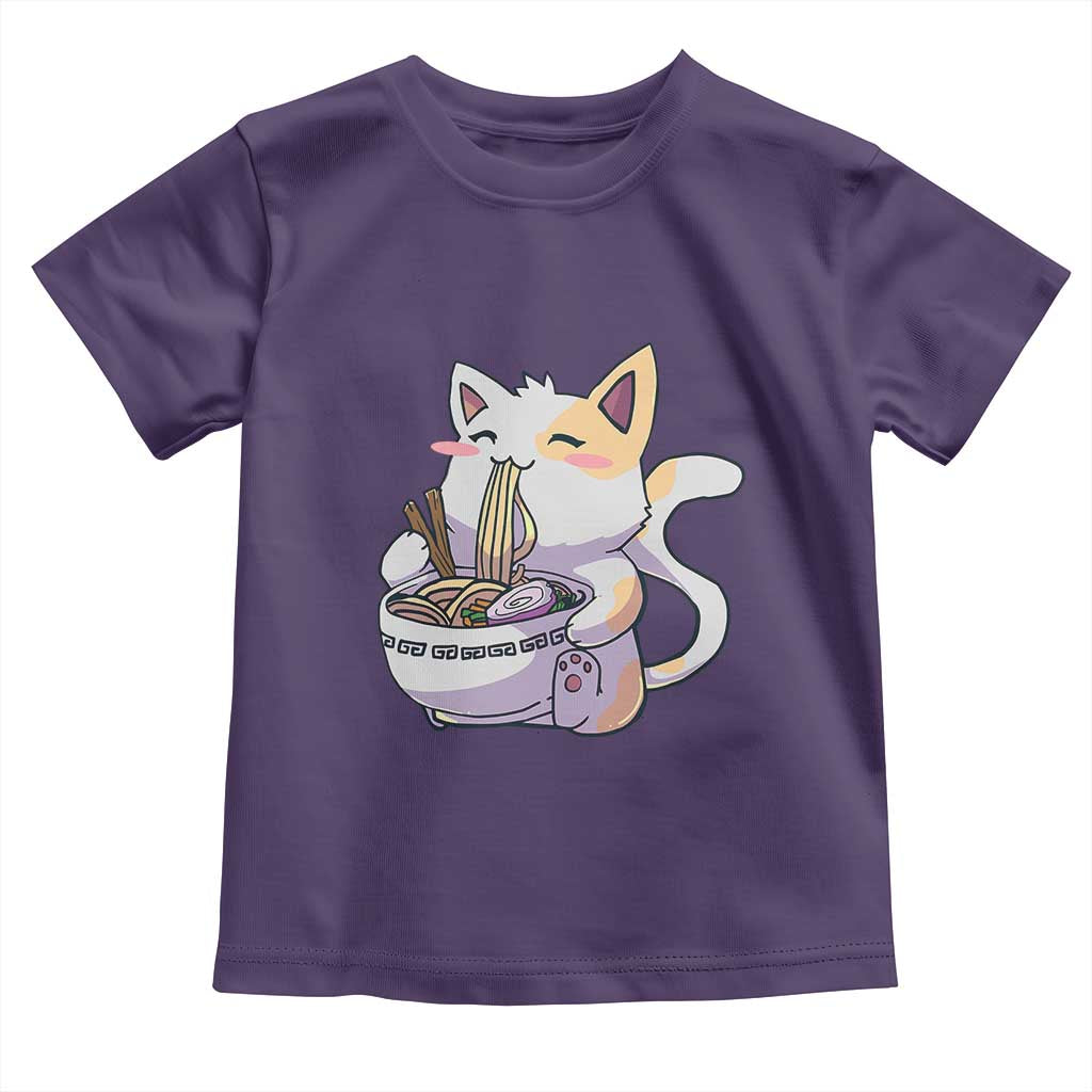 Ramen Cat Kawaii Toddler T Shirt Anime Japanese Neko Cute Graphic - Wonder Print Shop