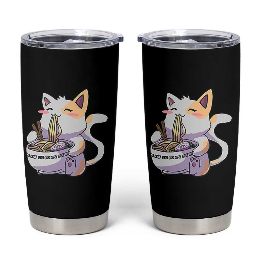 Ramen Cat Kawaii Tumbler Cup Anime Japanese Neko Cute Graphic - Wonder Print Shop