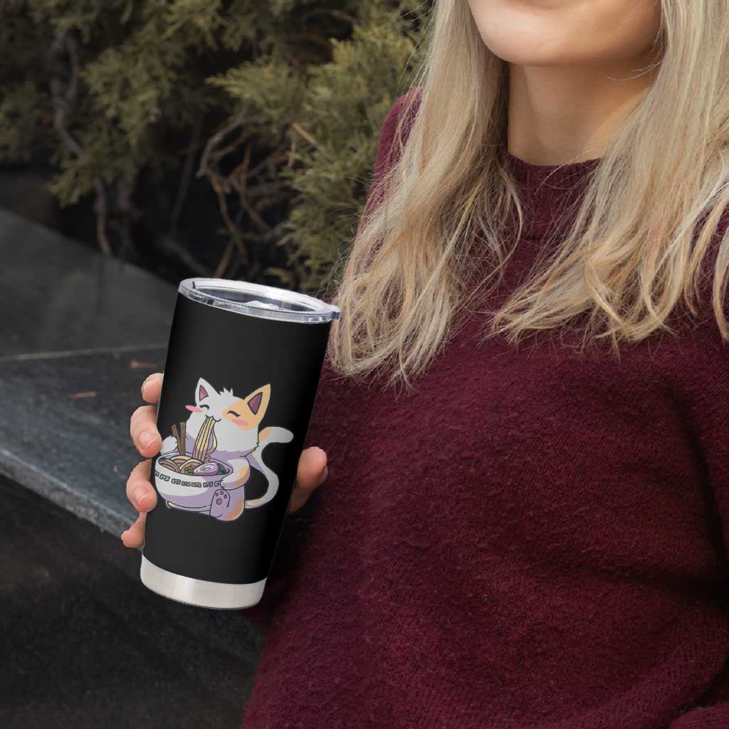 Ramen Cat Kawaii Tumbler Cup Anime Japanese Neko Cute Graphic - Wonder Print Shop