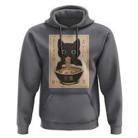 Vintage Kawaii Cat Ramen Graphic Hoodie Retro Japanese Anime Inspo - Wonder Print Shop