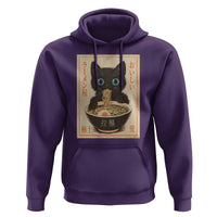 Vintage Kawaii Cat Ramen Graphic Hoodie Retro Japanese Anime Inspo - Wonder Print Shop