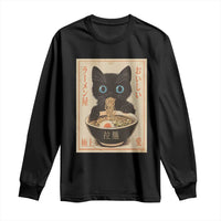 Vintage Kawaii Cat Ramen Graphic Long Sleeve Shirt Retro Japanese Anime Inspo - Wonder Print Shop