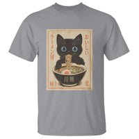 Vintage Kawaii Cat Ramen Graphic T Shirt Retro Japanese Anime Inspo - Wonder Print Shop