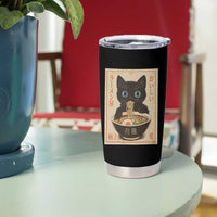 Vintage Kawaii Cat Ramen Graphic Tumbler Cup Retro Japanese Anime Inspo - Wonder Print Shop